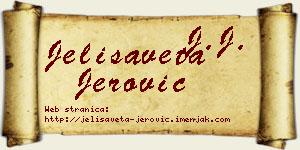 Jelisaveta Jerović vizit kartica